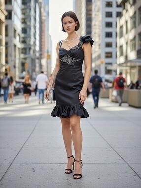 Karen Millen dress black size 4 uk 8 eu 38